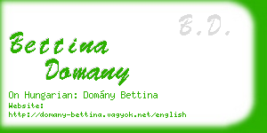 bettina domany business card